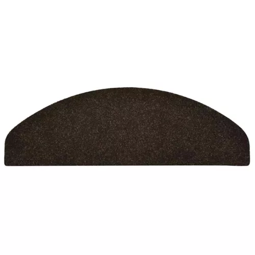  20 db öntapadós lépcsőszőnyeg 65 x 21 x 4 cm sötétbarna félkör alakú nagy