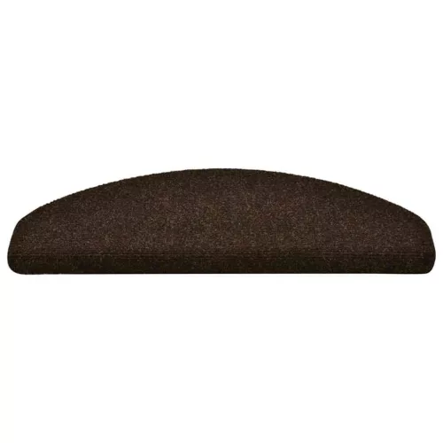  20 db öntapadós lépcsőszőnyeg 65 x 21 x 4 cm barna félkör alakú nagy