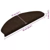  20 db öntapadós lépcsőszőnyeg 65 x 21 x 4 cm barna félkör alakú nagy