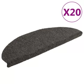    20 db öntapadós lépcsőszőnyeg 65 x 21 x 4 cm antracit színű, félkör alakú, nagy