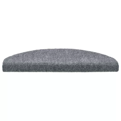  30 db öntapadós lépcsőszőnyeg, 65 x 21 x 4 cm, világosszürke, nagy félkör alakú