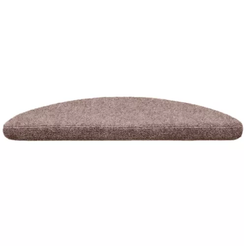  20 db öntapadós lépcsőszőnyeg, krémszínű, félkör alakú, 56 x 17 x 3 cm