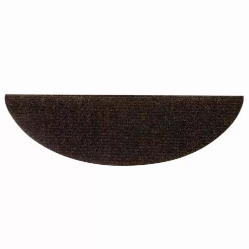  20 db öntapadós lépcsőszőnyeg, 56 x 17 x 3 cm, barna, félkör alakú