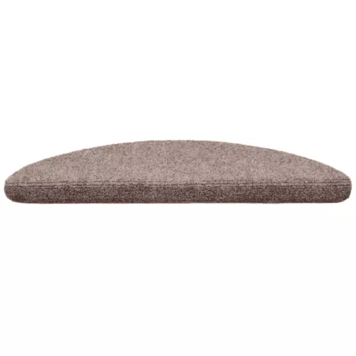  öntapadós lépcsőszőnyegek, 30 db, krémszínű, félkör alakú, 56 x 17 x 3 cm