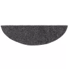  30 db öntapadós lépcsőszőnyeg, 56 x 17 x 3 cm, sötétszürke, félkör alakú