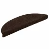  öntapadós lépcsőszőnyegek 30 db, barna, félkör alakú, 56 x 17 x 3 cm