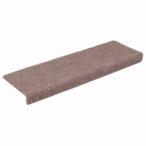  30 db öntapadós lépcsőszőnyeg, világosbarna, téglalap alakú széllel, 65 x 21 x 4 cm
