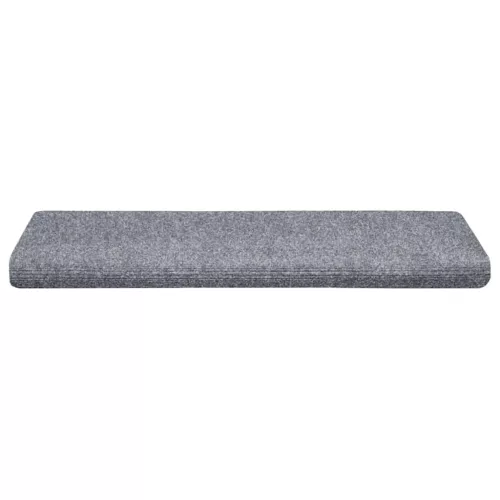  30 db öntapadós lépcsőszőnyeg, világosszürke, téglalap alakú széllel, 65 x 21 x 4 cm