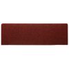  30 db öntapadós lépcsőszőnyeg, 65 x 21 x 4 cm, bordói piros, téglalap alakú széllel