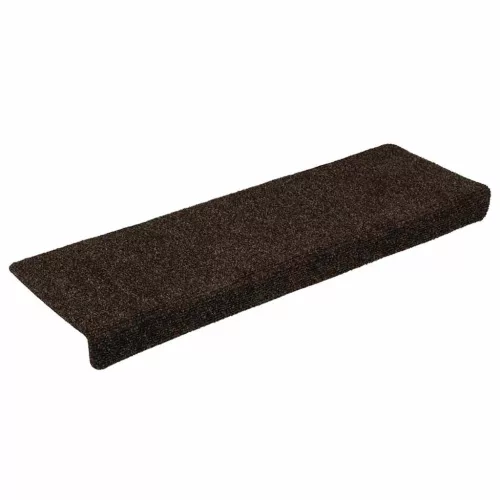  30 db öntapadós lépcsőszőnyeg, sötétbarna, téglalap alakú széllel, 65 x 21 x 4 cm