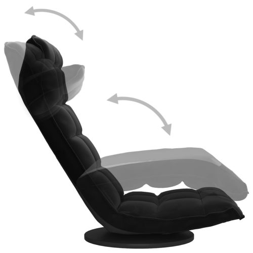  fekete bársony forgó matracszék