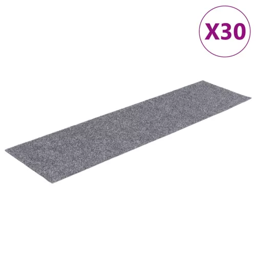  öntapadós lépcsőszőnyegek 30 db 76 x 20 cm világosszürke téglalap alakú