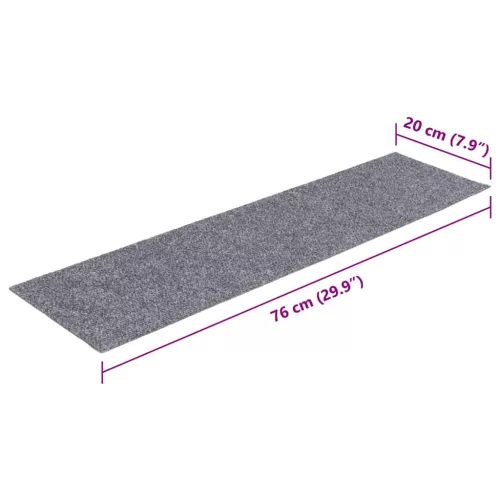  öntapadós lépcsőszőnyegek 30 db 76 x 20 cm világosszürke téglalap alakú