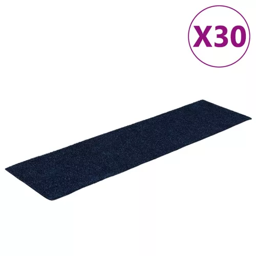  öntapadós lépcsőszőnyegek 30 db, 76 x 20 cm, sötétkék, téglalap alakú