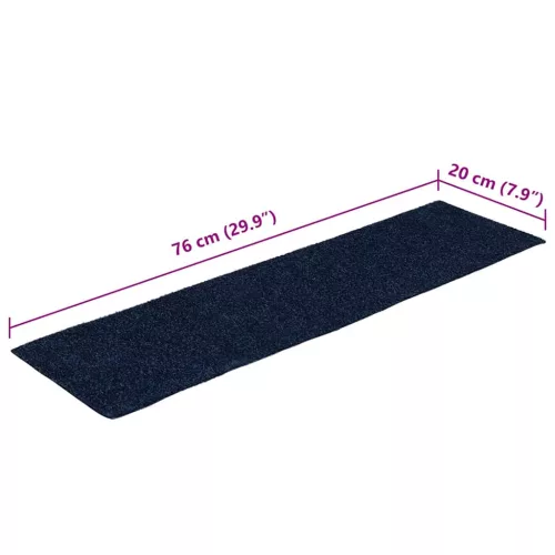  öntapadós lépcsőszőnyegek 30 db, 76 x 20 cm, sötétkék, téglalap alakú