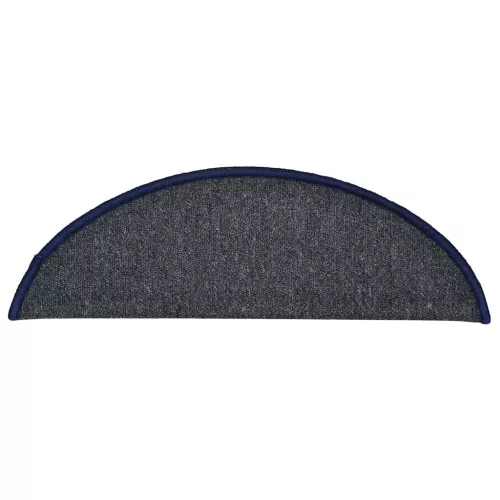  30 db sötétszürke és kék lépcsőszőnyeg 56x17x3 cm