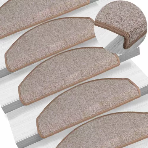  30 db világosbarna lépcsőszőnyeg 65x24x4 cm