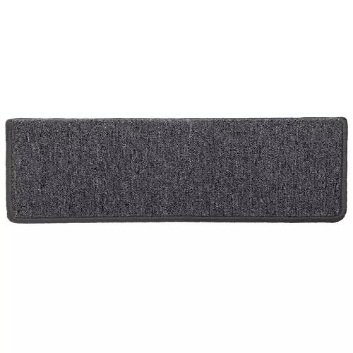  30 db sötétszürke lépcsőszőnyeg, téglalap alakú széllel, 65 x 21 x 4 cm