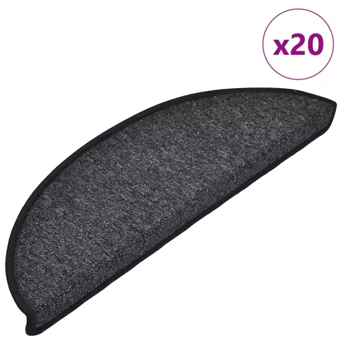  20 db antracitszürke lépcsőszőnyeg 56 x 17 x 3 cm