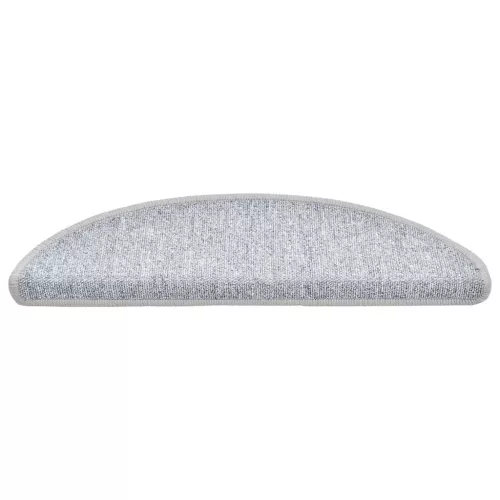  20 db világosszürke félkör alakú lépcsőszőnyeg 56 x 17 x 3 cm