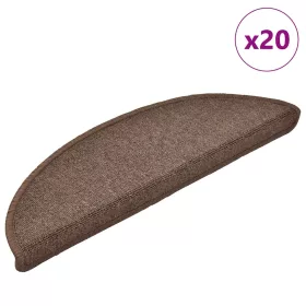  20 db kávébarna lépcsőszőnyeg 56x17x3 cm