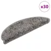  30 db szürke lépcsőszőnyeg 56x17x3 cm