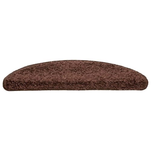  30 db barna félkör alakú lépcsőszőnyeg 56 x 17 x 3 cm
