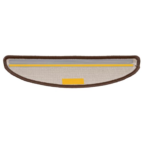  30 db barna félkör alakú lépcsőszőnyeg 56 x 17 x 3 cm