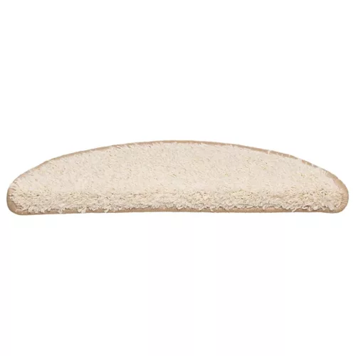  30 db krémszínű lépcsőszőnyeg 56x17x3 cm