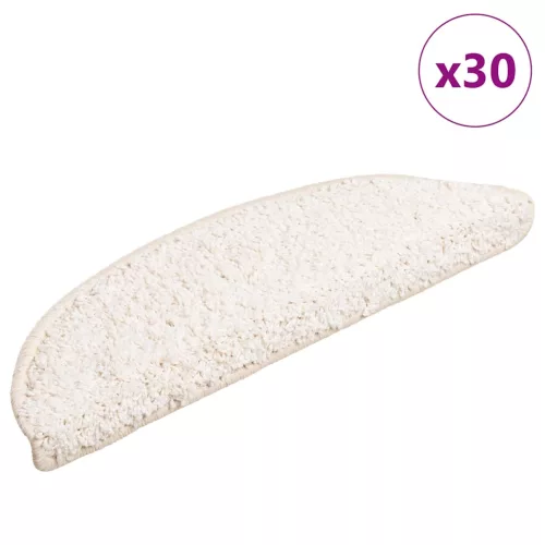  30 db fehér lépcsőszőnyeg 56x17x3 cm