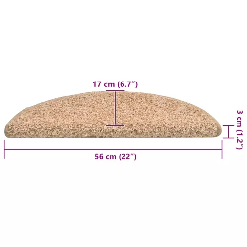  30 db aranyszínű lépcsőszőnyeg 56x17x3 cm