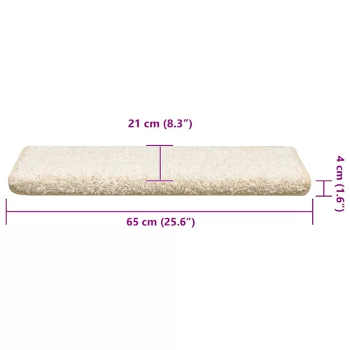  30 db fehér lépcsőszőnyeg 65 x 21 x 4 cm