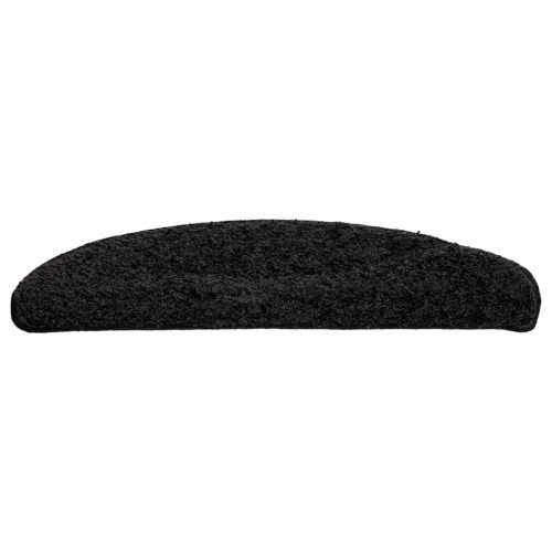  20 db fekete, félkör alakú lépcsőszőnyeg 56 x 17 x 3 cm