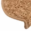  20 db bézs színű, félkör alakú lépcsőszőnyeg 65 x 21 x 4 cm, nagy