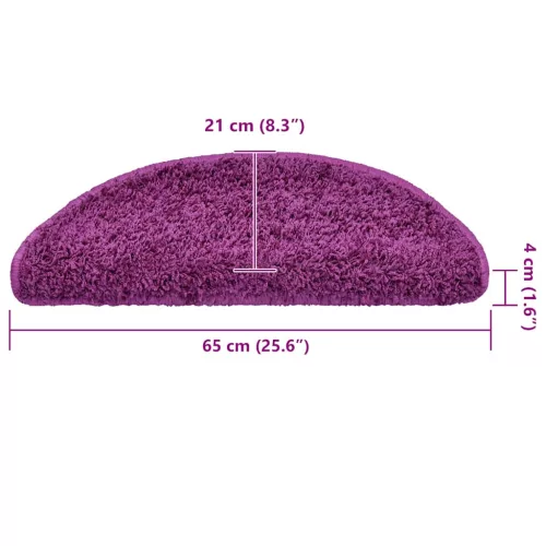  20 db lila lépcsőszőnyeg 65x21x4 cm