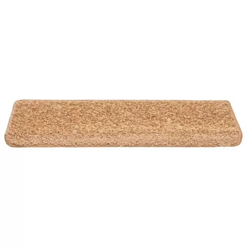  20 db lépcsőszőnyeg, 65 x 21 x 4 cm, bézs, téglalap alakú széllel