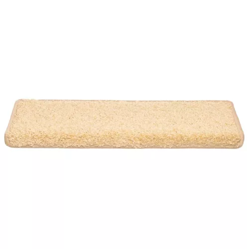  20 db krémszínű lépcsőszőnyeg, téglalap alakú széllel, 65 x 21 x 4 cm