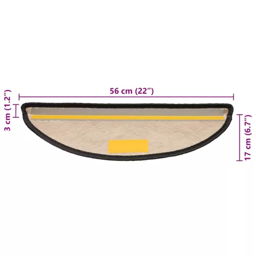  30 db lépcsőszőnyegek öntapadós szizál kinézetű 56x17x3 cm