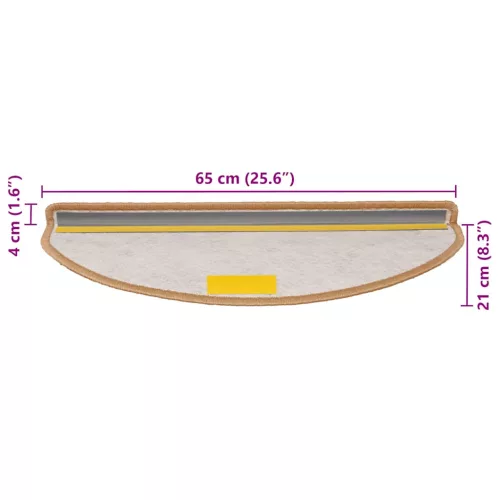  30 db lépcsőszőnyegek öntapadós szizál kinézetű 65x21x4 cm
