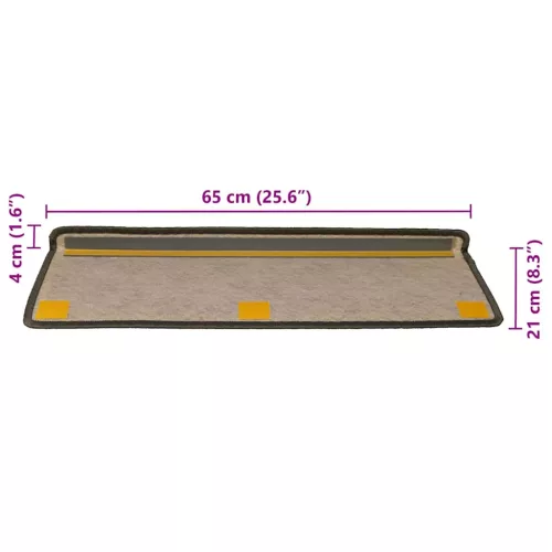  30 db lépcsőszőnyegek öntapadós szizál kinézetű 65x21x4 cm