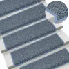  30 db kék lépcsőszőnyegek öntapadós szizál kinézetű 65x21x4 cm