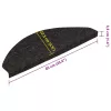  30 db antracitszürke öntapadó lépcsőszőnyeg 65 x 22,5 x 3,5 cm