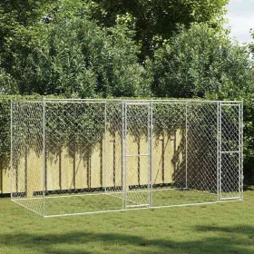 Kutyaketrec Ezüst 400 x 200 x 200 cm Horganyzott acél