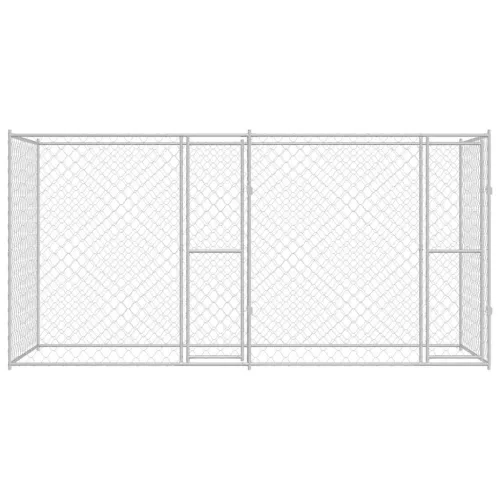 Kutyaketrec Ezüst 400 x 200 x 200 cm Horganyzott acél