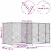 Kutyaketrec Ezüst 400 x 200 x 200 cm Horganyzott acél