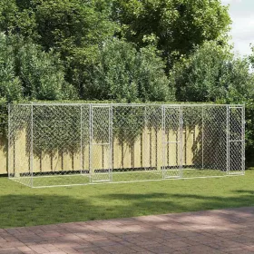 Kutyaketrec Ezüst 600 x 200 x 200 cm Horganyzott acél