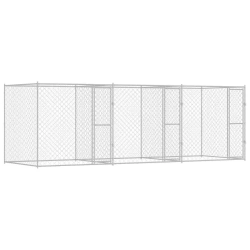 Kutyaketrec Ezüst 600 x 200 x 200 cm Horganyzott acél