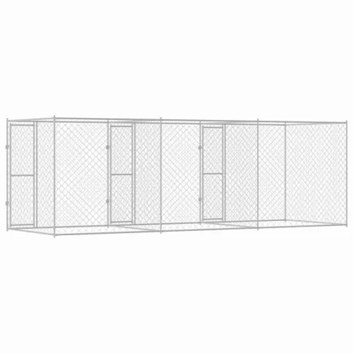 Kutyaketrec Ezüst 600 x 200 x 200 cm Horganyzott acél