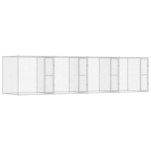 Kutyaketrec Ezüst 800 x 200 x 200 cm Horganyzott acél