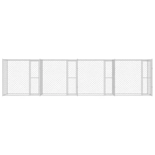 Kutyaketrec Ezüst 800 x 200 x 200 cm Horganyzott acél